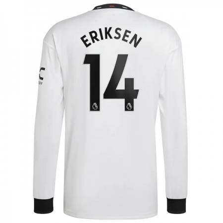 Jalkapallo Pelipaidat/Peliasut Manchester United Eriksen 14 Vieraspelipaita 2022-23 Pitkähihainen